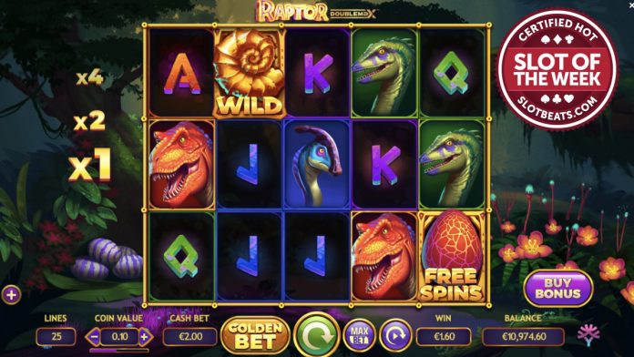 Yggdrasil sits at the top of the food chain as it claims Slotbeats’ Slot of the Week Award with its roaring new title, Raptor Doublemax.