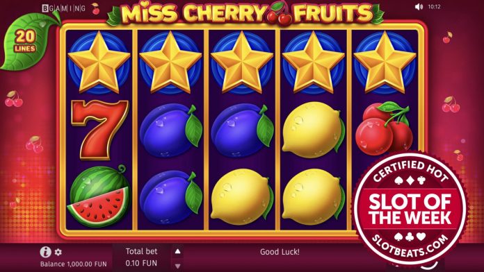 BGaming has taken it back to the classics claiming SlotBeats’ Slot of the Week award with its “traditional-style” slot title, Miss Cherry Fruits.