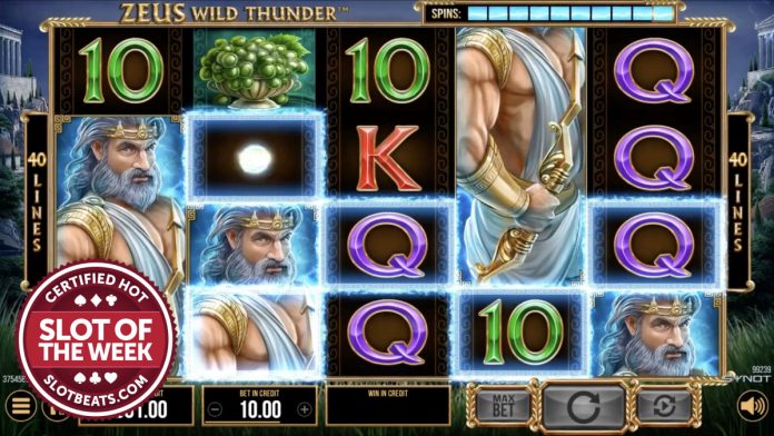 Synot Games has struck lightning upon SlotBeats’ Slot of the Week award with its latest title, Zeus Wild Thunder.