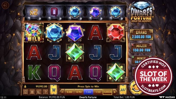 Wazdan has taken SlotBeats’ Slot of the Week award on a mining expedition with its Hold the Jackpot slot title, Dwarfs Fortune.