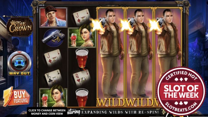 Vinnie Jones and his crew of gang members have raided SlotBeats’ Slot of the Week award for Swintt’s heist-themed title, The Crown.