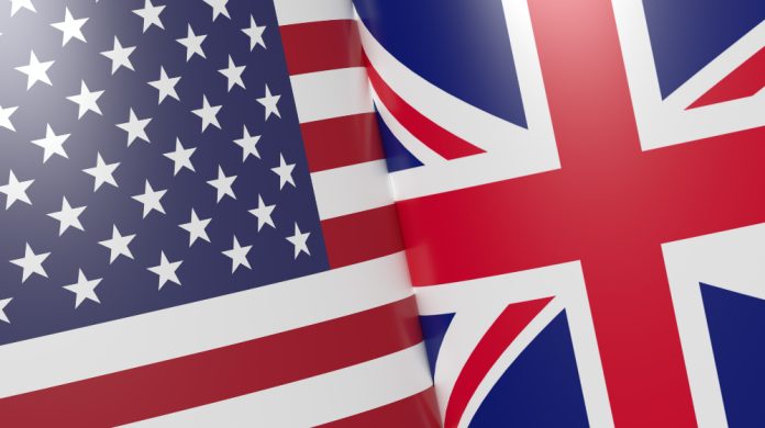 US and UK flags